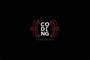 the logo for coding your blog vector