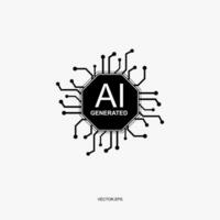 a logo for ai generated vector