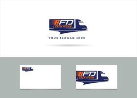 a business card and letterhead with the logo for fd delivery vector