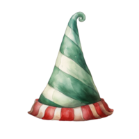 elfe chapeau pour Noël événement. aquarelle style. ai généré png