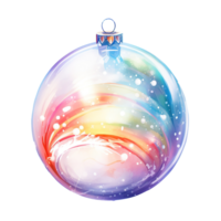 Noël Balle pour Noël événement. aquarelle style. ai généré png