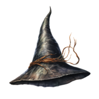 Witch Hat For Halloween Event. Watercolor Style. AI Generated png