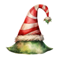 duende sombrero para Navidad evento. acuarela estilo. ai generado png