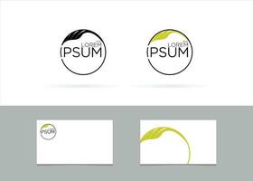 logo diseño para un empresa con un hoja logo vector