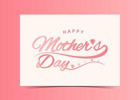 happy mothers day greeting card design with pink background vector