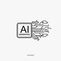 a black and white logo for ai vector