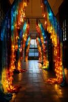 Light decoration for Diwali holiday photo