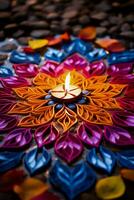 Light decoration for Diwali holiday photo