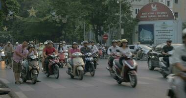 The city of motorbikes Hanoi, Vietnam video