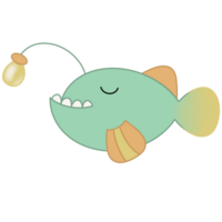 Hand drawn under the sea animal png