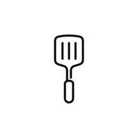 Spatula line icon isolated on white background vector