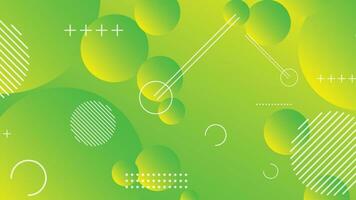 Green and yellow abstract circle gradient modern graphic background vector