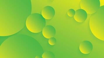 Green and yellow abstract circle gradient modern graphic background vector