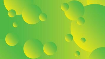 Green and yellow abstract circle gradient modern graphic background vector