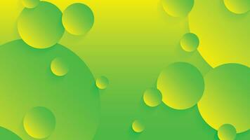 Green and yellow abstract circle gradient modern graphic background vector