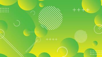 Green and yellow abstract circle gradient modern graphic background vector