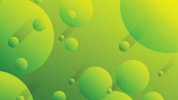 Green and yellow abstract circle gradient modern graphic background vector