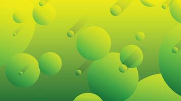 Green and yellow abstract circle gradient modern graphic background vector