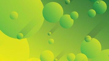 Green and yellow abstract circle gradient modern graphic background vector