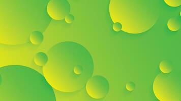 Green and yellow abstract circle gradient modern graphic background vector