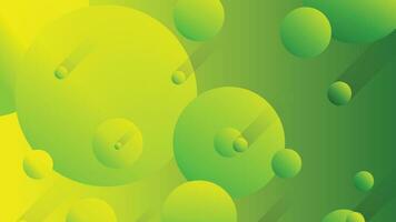 Green and yellow abstract circle gradient modern graphic background vector