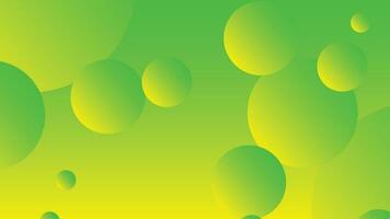 Green and yellow abstract circle gradient modern graphic background vector