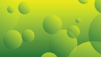 Green and yellow abstract circle gradient modern graphic background vector