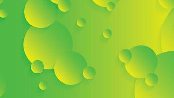 Green and yellow abstract circle gradient modern graphic background vector