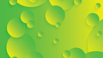 Green and yellow abstract circle gradient modern graphic background vector