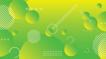 Green and yellow abstract circle gradient modern graphic background vector