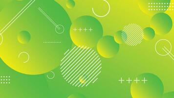 Green and yellow abstract circle gradient modern graphic background vector