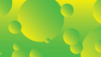 Green and yellow abstract circle gradient modern graphic background vector