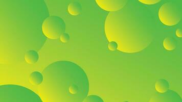 Green and yellow abstract circle gradient modern graphic background vector