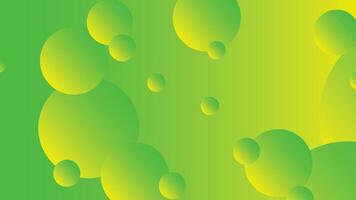 Green and yellow abstract circle gradient modern graphic background vector