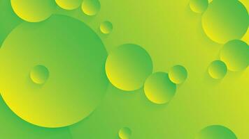 Green and yellow abstract circle gradient modern graphic background vector