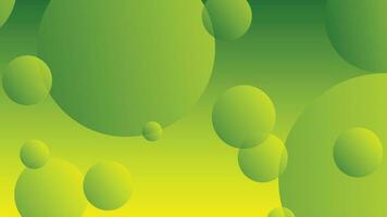 Green and yellow abstract circle gradient modern graphic background vector