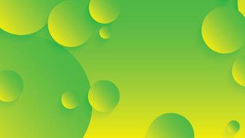 Green and yellow abstract circle gradient modern graphic background vector