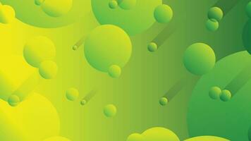 Green and yellow abstract circle gradient modern graphic background vector