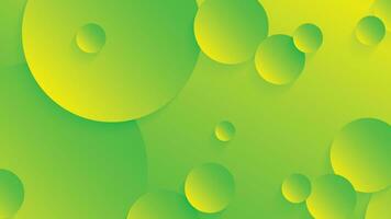 Green and yellow abstract circle gradient modern graphic background vector