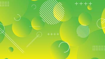 Green and yellow abstract circle gradient modern graphic background vector