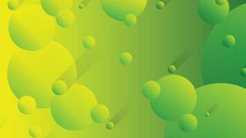 Green and yellow abstract circle gradient modern graphic background vector