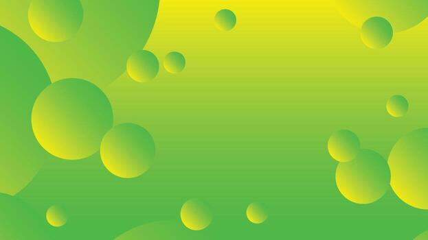 Green and yellow abstract circle gradient modern graphic background vector
