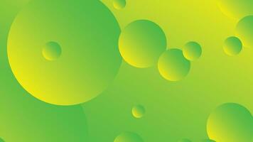 Green and yellow abstract circle gradient modern graphic background vector