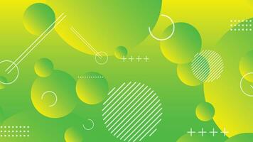 Green and yellow abstract circle gradient modern graphic background vector