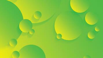 Green and yellow abstract circle gradient modern graphic background vector