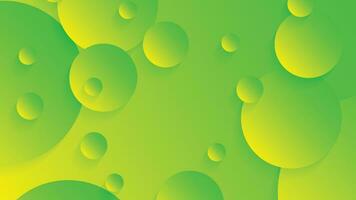 Green and yellow abstract circle gradient modern graphic background vector