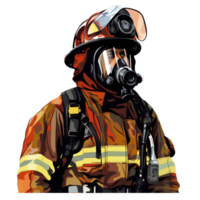 firefighter cartoon ai generate png