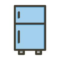 refrigerador vector grueso línea lleno colores icono para personal y comercial usar.