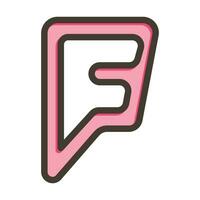 Foursquare Vector Thick Line Filled Colors Icon For Personal And Commercial Use.