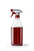 Enzyme based pet stain and odor remover in spray bottle isolated on a white background photo